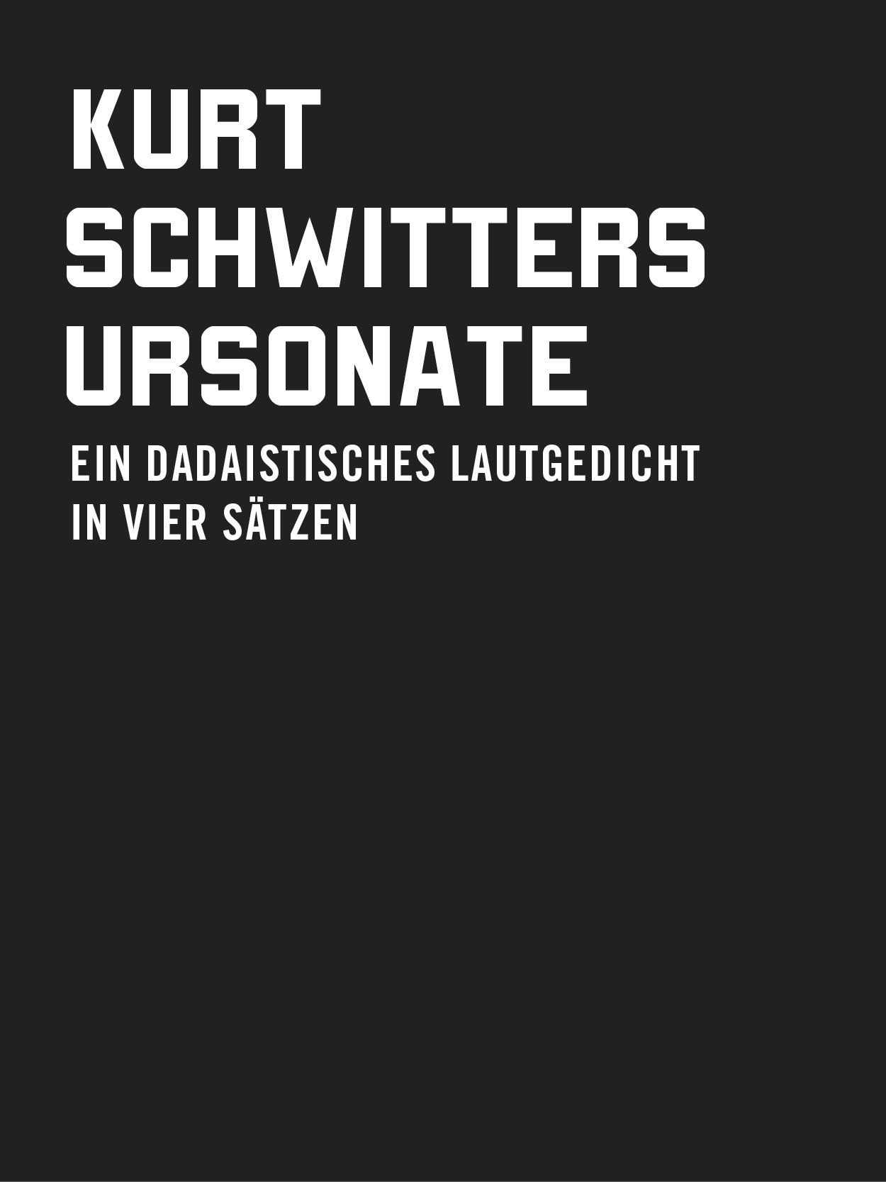 Kurt Schwitters Ursonate
