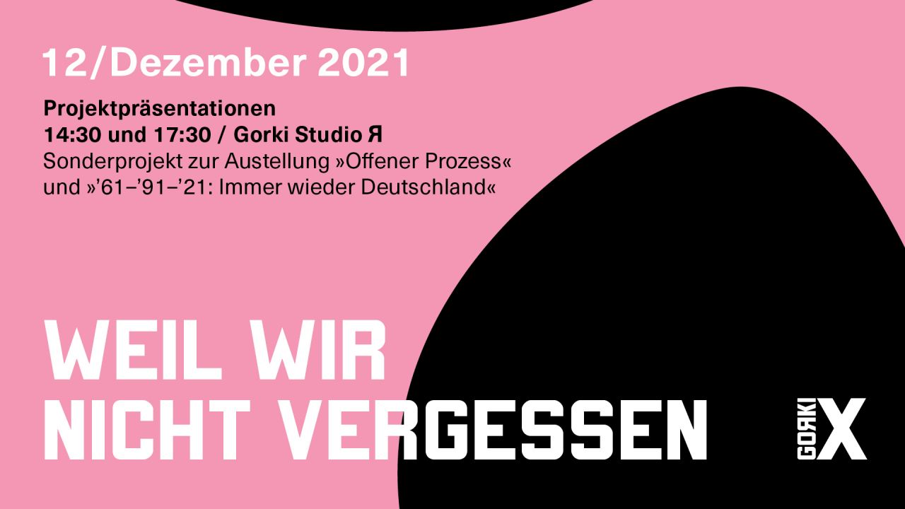 Projekt »Weil wir nicht vergessen«